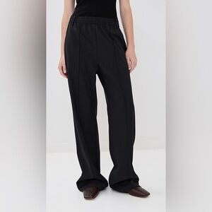 Tibi Tropical Wool Scottie Jogger Pants Elegant Black Women's Pants
